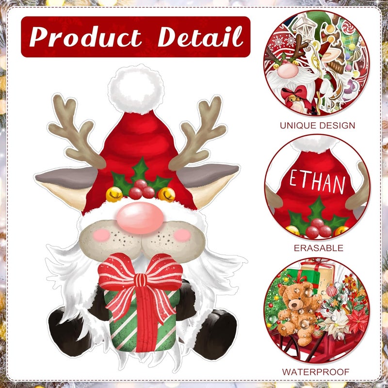 TREWAVE 48 Pcs Christmas Gnome Cutouts Christmas Bulletin Board Decorations Classroom Winter Holiday Cut-Outs Decor Home School Bulletin Board Stickers for Wall Window - Image 3